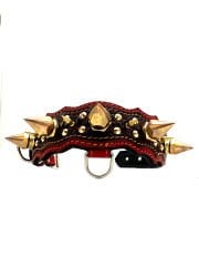 Crocodile Embossed Handcrafted Spiked Dog Collar
