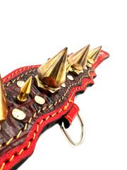 Crocodile Embossed Handcrafted Spiked Dog Collar