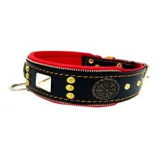 Black ''Diana'' Leather Dog Collar