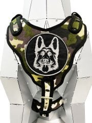Military Camouflage K9 German Shepherd Dog Harness