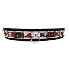 Black-Red ''Venom'' Dog Collar Dark Version