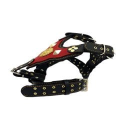 Red-Black ''King Lion'' Dog Harness