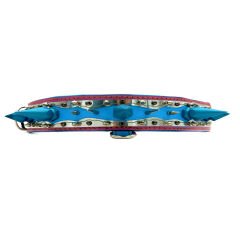 Pink-Blue Special Design Big Spiked Handmade Leather Dog Collar