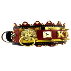 Personalized Special Design Luxury Handmade Leather Dog Collar With Name