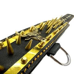 Chicago Bulls Design Handmade Spiked Dog Collar