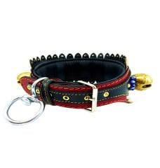 Luxury Big Belled Evil Eye Beaded Dog Collar